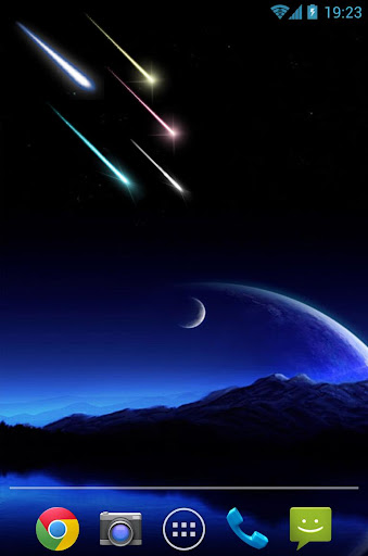 Meteor shower Live Wallpaer