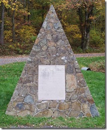 Sic Juvat Transcendere Montes monument stone next to Marker D-10