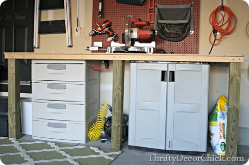 DIY workbench garage