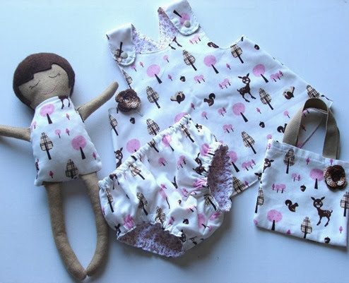doll reversable pinafore nappy cover hand bag