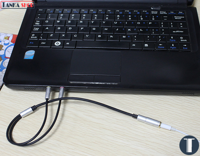 cáp gộp audio tai nghe và micro JSJ C1-2