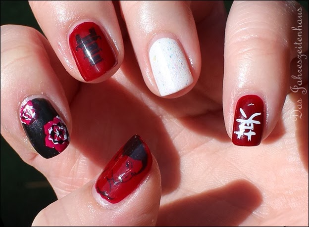 Nail Art Geisha Kirschblüte Japan Asien Design 6 Nail Art Geisha Kirschblüte Japan Asien Design 6