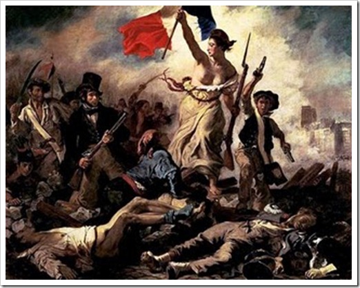 A liberdade guiando o povo, 1830 -Delacroix ( Frana)