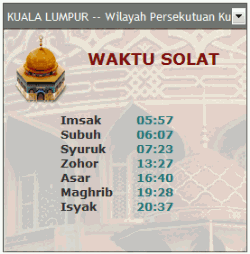 Pahang 2021 waktu solat jerantut Waktu Solat