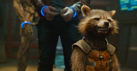 Marvel's Guardians Of The Galaxy..Rocket Racoon (Voiced by Bradley Cooper)..Ph: Film Frame..?Marvel 2014