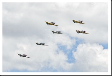 Trainers in formation at WWII Weekend