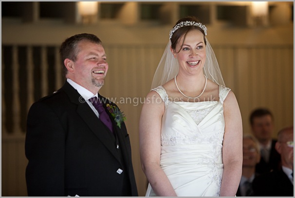 smiling bride, carberry tower