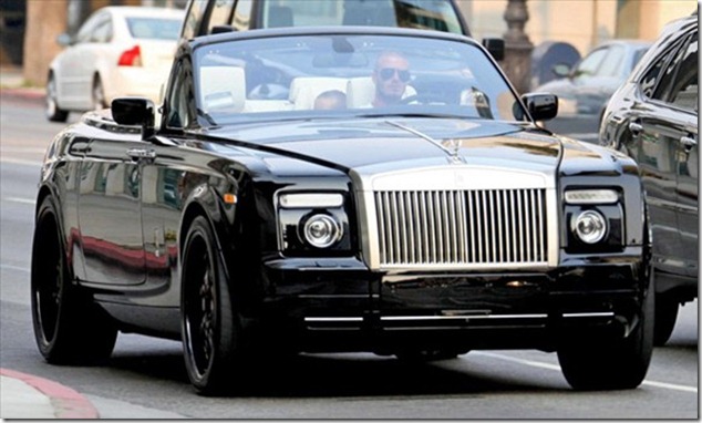 David Beckham and his Rolls-Royce Phantom Drophead Coupe