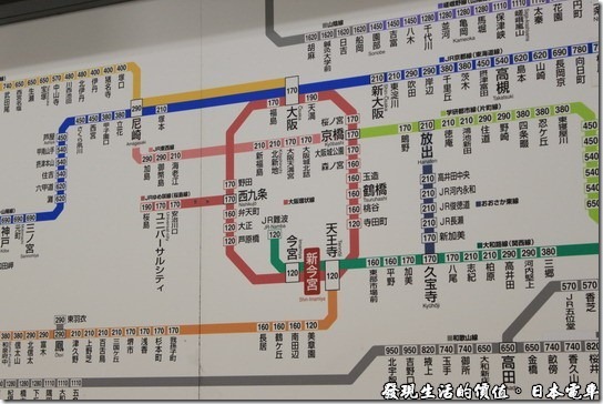 日本電車，新今宮車站，有夠複雜的路線圖。