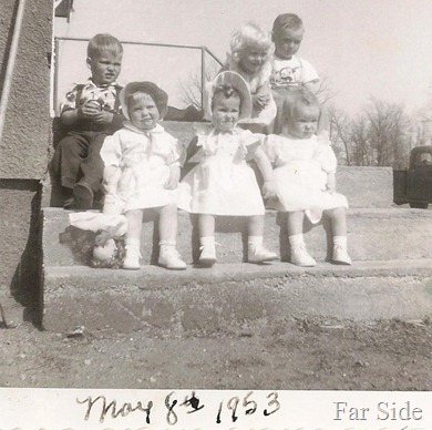 1953 Birthday Party with neighbors