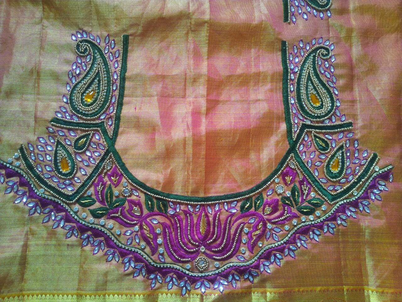 Designer Blouse Images Lotus Design Blouse