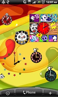Android application Panda Analog Clocks Full Ver. screenshot