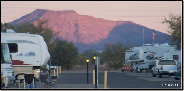 Looking east from RV park in evening