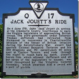 Jack Jouett's Ride - Q-17 in Charlottesville, VA (Click any photo to enlarge)
