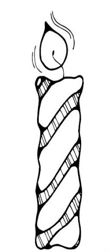 Birthday Candle Coloring Pages - Birthday Candle Cake 