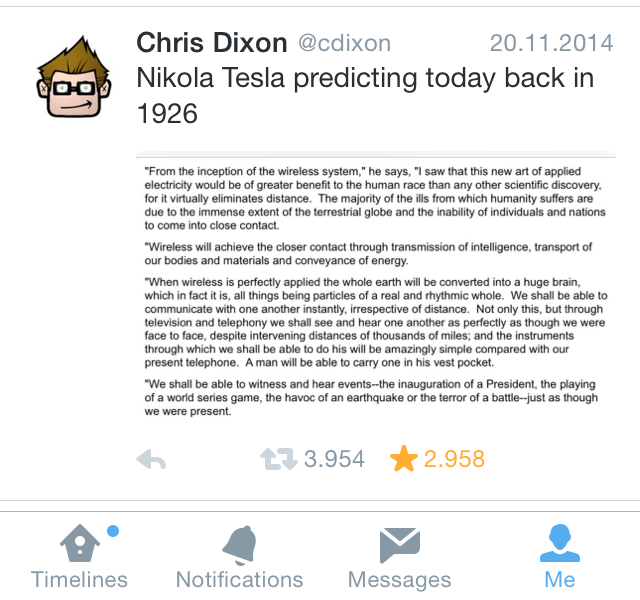 Twitter on iPhone with text screenshot