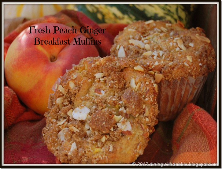 2fresh peach ginger breakfast  muffins