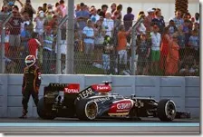 L'avventura di Raikkonen con la Lotus si è chiusa con il ritiro nel gran premio di Abu Dhabi 2013