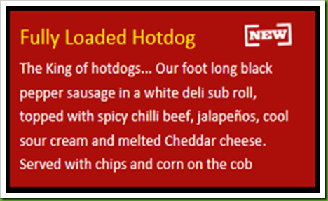 fully loaded Hotdog