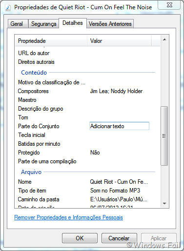 Editando tags ID3 de arquivos MP3 no Windows Explorer