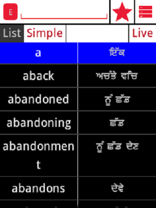 English Punjabi Dictionary