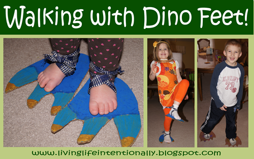 dinosaur feet crafts for preschool