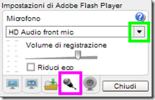 Recordmp3.org Impostazioni di Adobe Flash Player