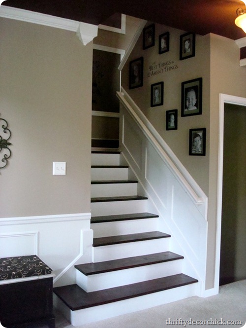 dark treads light risers stairs