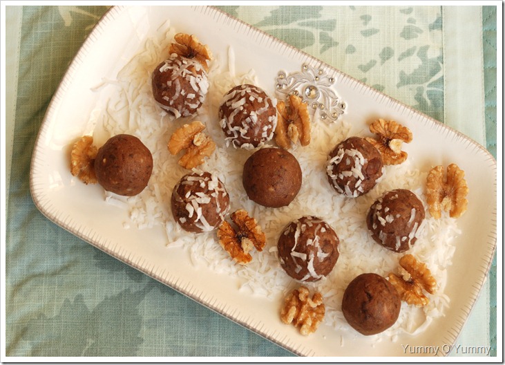Dates, Walnut and Nutella Laddus Yummy O Yummy