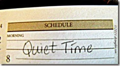 schedule quiet time