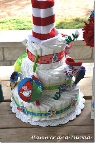 diaper cake tutorial finished back