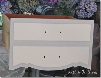 08 Grey white provincial table DRAWER