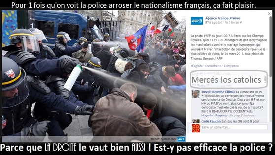 La polícia contra la dreita nacionalista francesa