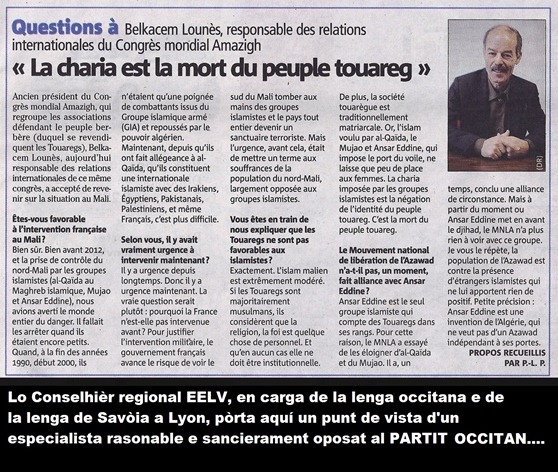 Belkacem Lounés entrevista dins Nice Matin