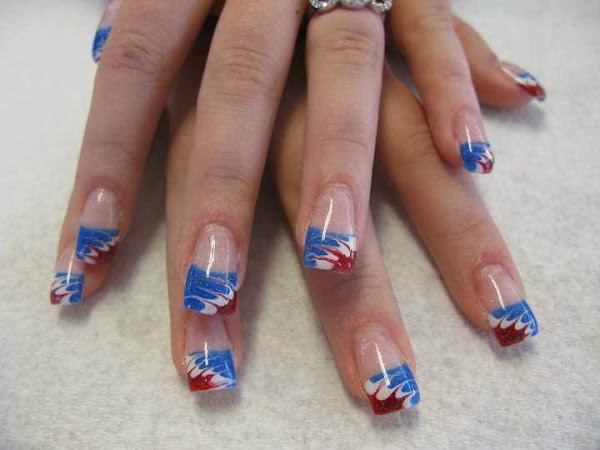 Day183 Red White And Blue Nail Designs