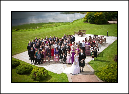 wedding guests at piperdam resort dundee