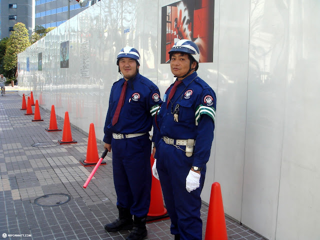 security guards in shinjuku in Shinjuku, Japan 