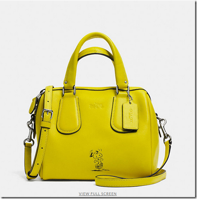 COACH X Peanuts mini surrey satchel - USD 350 - silver yellow