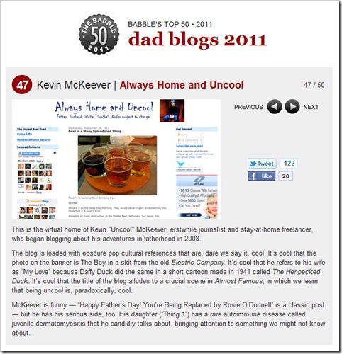 babble top 50 dad blogs