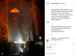 Nội dung mà Shark Robotic đăng trên trang Instagram sau vụ hoả hoạn. Nội dung mà Shark Robotic đăng trên trang Instagram sau vụ hoả hoạn.
