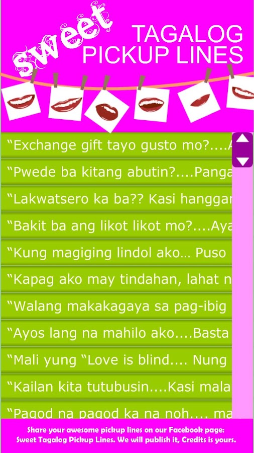 sweet tagalog pickup lines screenshot - Tagalog Pick Up Lines For Boys