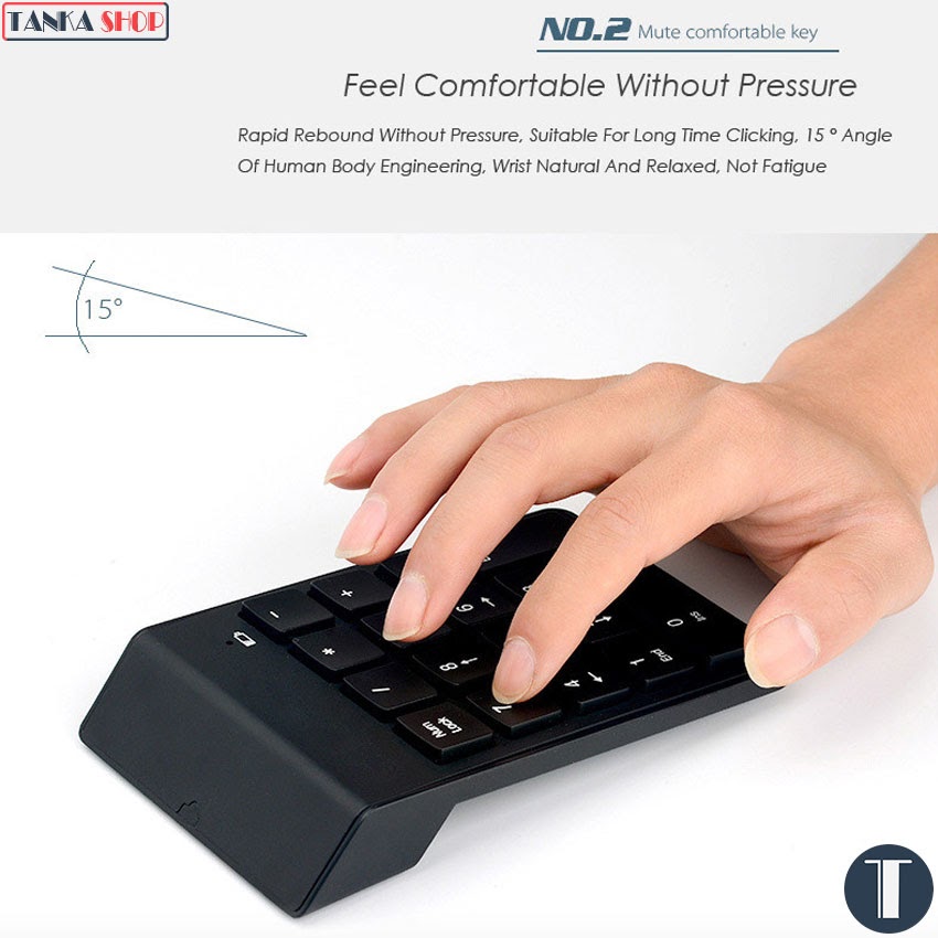 Bàn phím số không dây cho laptop Mini Number Keyboard Bàn phím số rời cho laptop