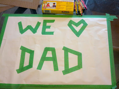 Tape resist Father's Day craft from And Next Comes L