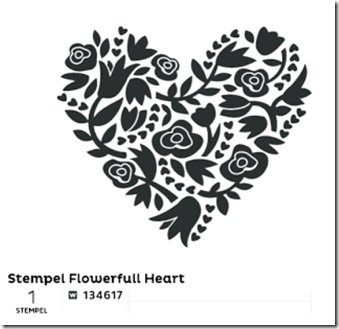Stempel Flowerfull Heart (Small)