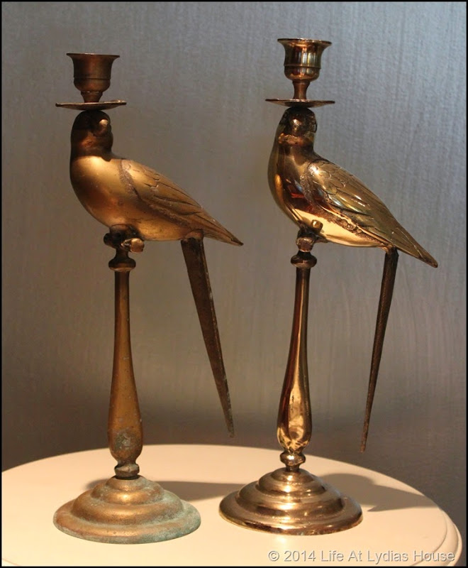 brass parrot candlesticks somparison