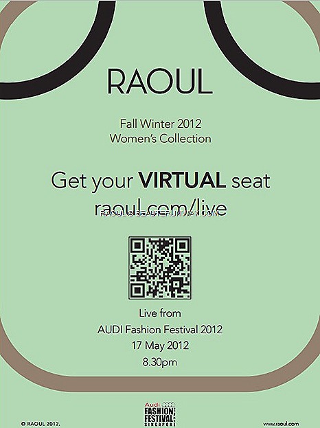 RAOUL Fall Winter 2012 2013 Women dress bags accessories coat skirt pant suit Audi Fashion Festival Singapore Store