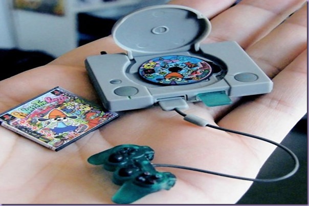 Miniatura-Playstation-Controle-Jogo-Parappa-The-Rapper