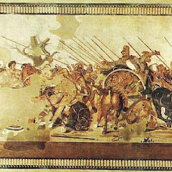124- Mosaico de la batalla de Ipsos en Napoles