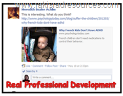 Real professional development - using facebook and videos to help with informal professional development.