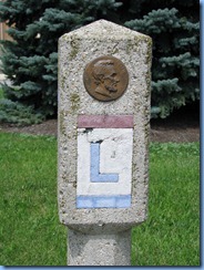 3780 Ohio - Bucyrus, OH - Lincoln Highway (State Routes 4 & 98)(Sandusky Ave) - Lincoln Highway concrete marker